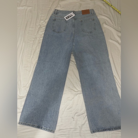 NWT Princess Polly Denver Straight Leg Jeans Womens Size 10 Wide New Blue Denim - Picture 7 of 14